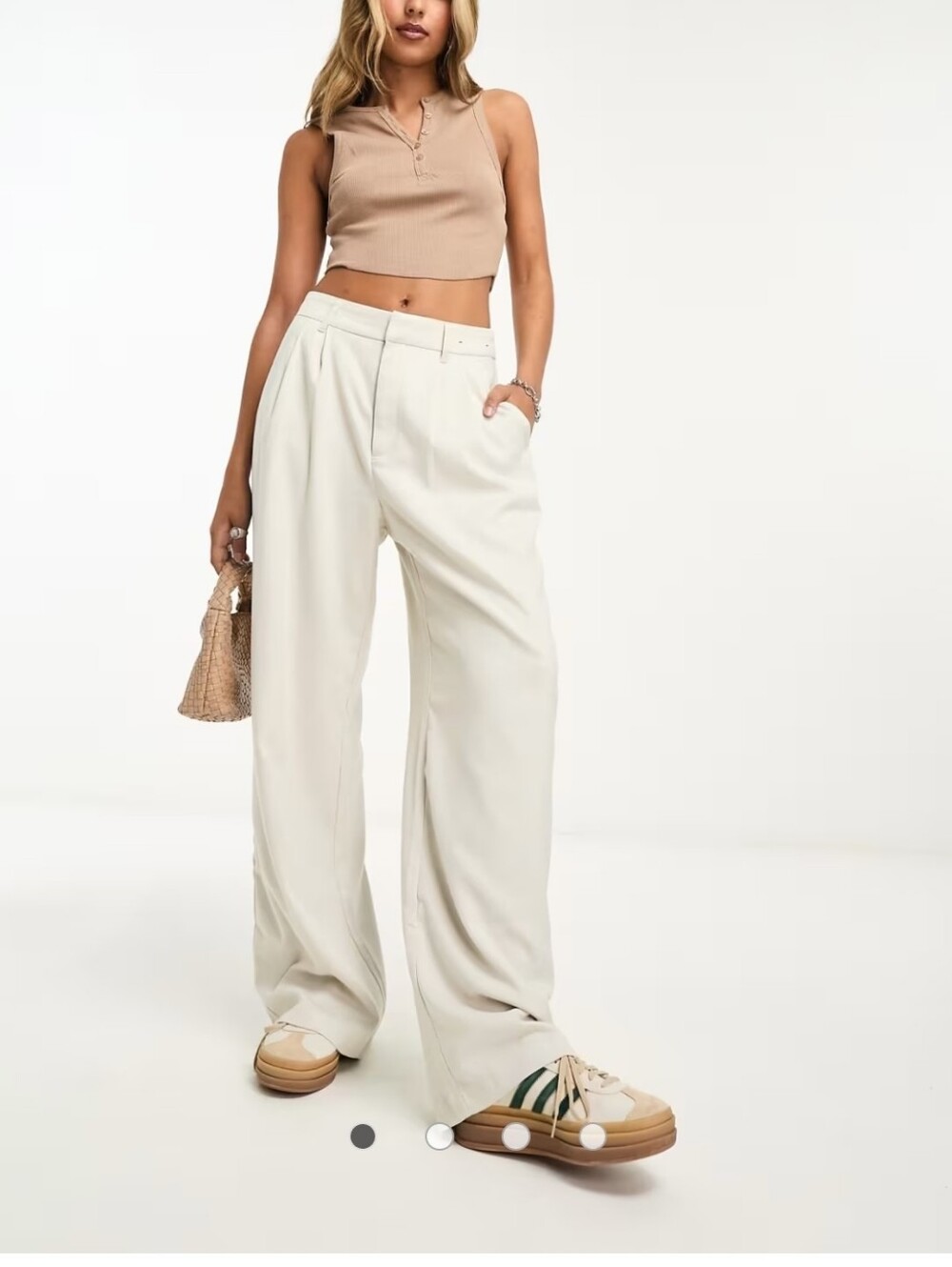 Hollister Ultra High Rise wide leg trousers in Gray Xs